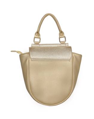 Esbeda Gold Color Cinhetic saddle Handbag For Women 11
