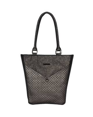 Esbeda Black Color Solid Pattern Glitter Emboss Hand bag For Women 2