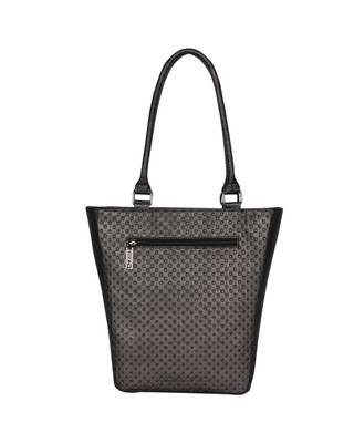 Esbeda Black Color Solid Pattern Glitter Emboss Hand bag For Women 7