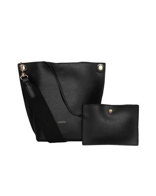 Esbeda Black Color Solid Pattern Suede handbag For Women 2