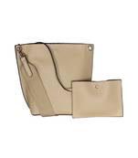 Esbeda Beige Color Solid Pattern Suede handbag For Women