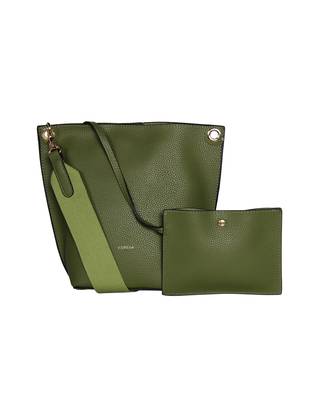 Esbeda Green Color Solid Pattern Suede handbag For Women 2