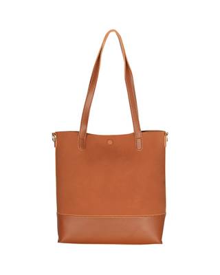 Esbeda Tan Color Solid Pattern Suede handbag with pouch For Women 5