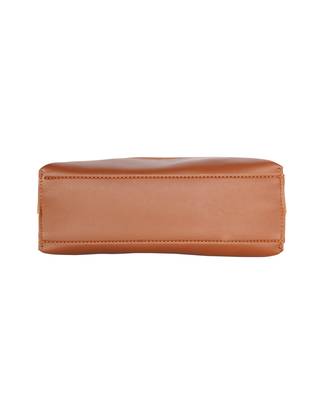 Esbeda Tan Color Solid Pattern Suede handbag with pouch For Women 7