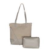 Esbeda Grey Color Solid Pattern Suede handbag with pouch For Women