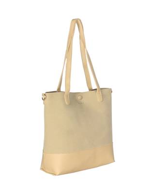 Esbeda Camel Color Solid Pattern Suede handbag with pouch For Women 4