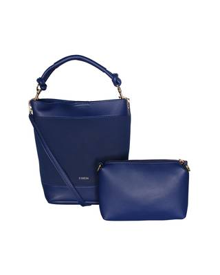 Esbeda Blue Color Solid Pattern Suede handbag with pouch For Women 1