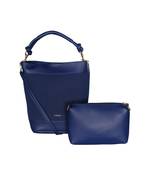 Esbeda Blue Color Solid Pattern Suede handbag with pouch For Women