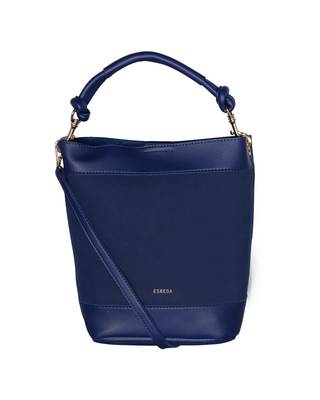Esbeda Blue Color Solid Pattern Suede handbag with pouch For Women 4
