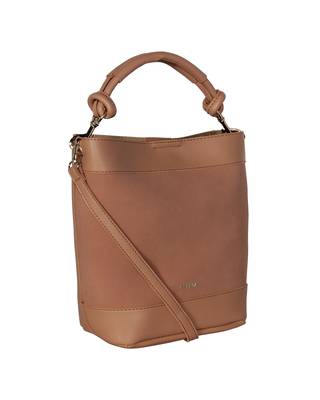 Esbeda Pink Color Solid Pattern Suede handbag with pouch For Women 5