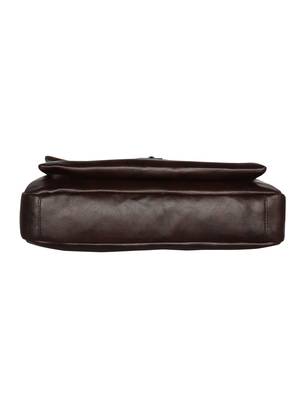 Esbeda Brown Color Big Size Strip Flap Laptop Bag 8