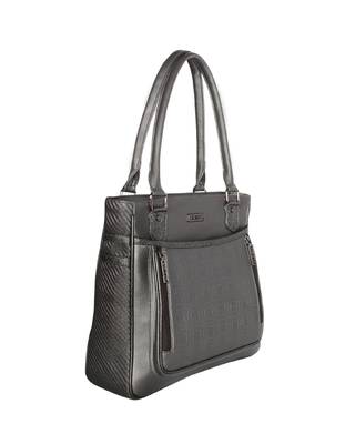 Esbeda Grey Color Solid Blissy Handbag For Women 10