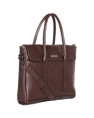 Esbeda Coffee Color Regular Size Metropolitan Laptop bag For Men 6