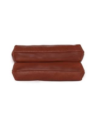 Esbeda Tan Color Embossed Textured Handbag For Women 12