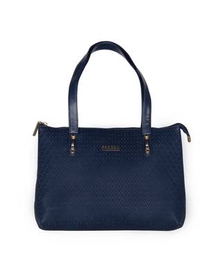 Esbeda Blue Color Embossed Textured Handbag For Women 3