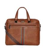 Esbeda Tan Color Regular Size Tactical Striped Laptopbag For Men