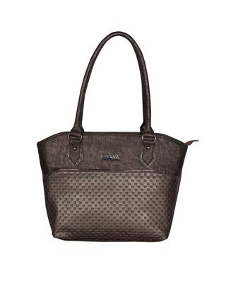 Esbeda Coffee Color Glitter Emboss Hand bag For women 3