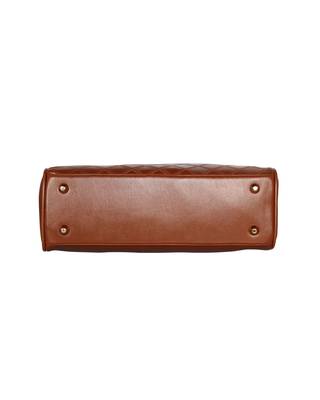 Esbeda Tan Color Solid Pattern Textured Handbag For Women 12