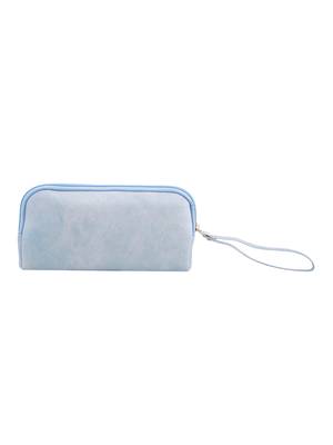 Esbeda L-Blue Color Solid Pu Synthetic Material Pouch For Womens 12