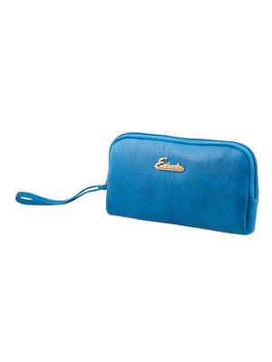 Esbeda M-Blue Color Solid Pu Synthetic Material Pouch For Womens 7