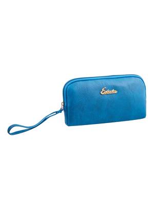 Esbeda M-Blue Color Solid Pu Synthetic Material Pouch For Womens 8