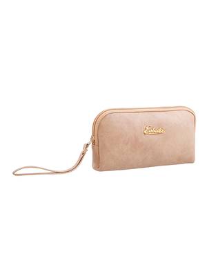 Esbeda Beige Color Solid Pu Synthetic Material Pouch For Womens 4