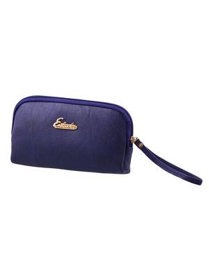 Esbeda D-Blue Color Solid Pu Synthetic Material Pouch For Womens 9