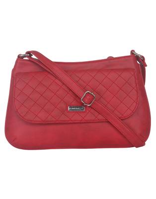 Esbeda Red color Quilted Slingbag for womens 1