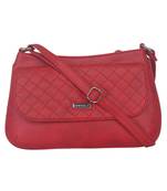 Esbeda Red color Quilted Slingbag for womens