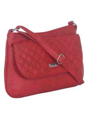 Esbeda Red color Quilted Slingbag for womens 10