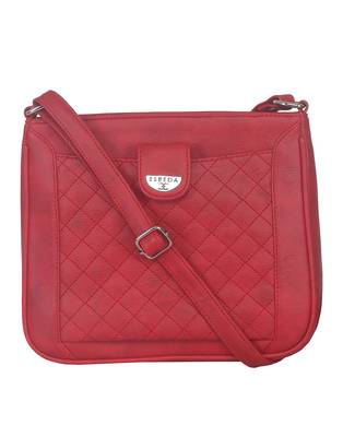 Esbeda Red color Quilted Slingbag for womens 2