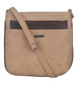 Esbeda Beige color Quilted Slingbag for womens