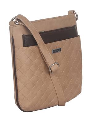 Esbeda Beige color Quilted Slingbag for womens 4
