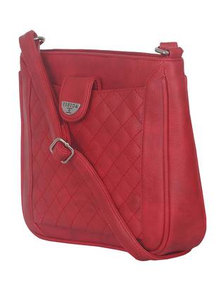 Esbeda Red color Quilted Slingbag for womens 10