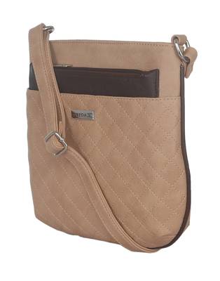 Esbeda Beige color Quilted Slingbag for womens 11