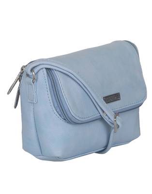 Esbeda Light Blue color Solid Slingbag for womens 4