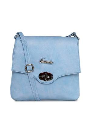 Esbeda Light Blue color Solid women's slingbag 1