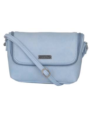 Esbeda Light Blue color Solid Slingbag for womens 3