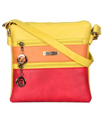 Esbeda Multi color Striped Pu Synthetic women's Slingbag 1