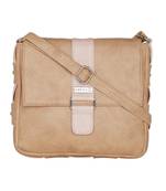 Esbeda Beige color Solid Drymilk slingbag for women