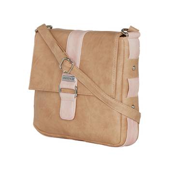Esbeda Beige color Solid Drymilk slingbag for women 8