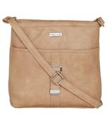Esbeda Beige color Solid Drymilk slingbag for women