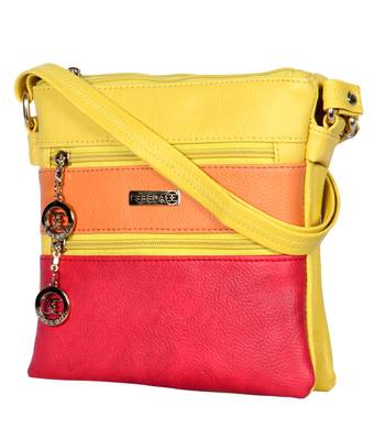 Esbeda Multi color Striped Pu Synthetic women's Slingbag 10
