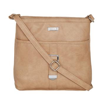 Esbeda Beige color Solid Drymilk slingbag for women 2