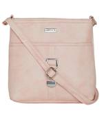 Esbeda Light Pink color Solid Drymilk slingbag for women