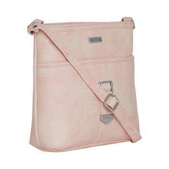 Esbeda Light Pink color Solid Drymilk slingbag for women 7