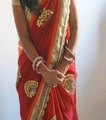 Gota and kudan work saree