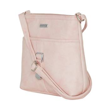 Esbeda Light Pink color Solid Drymilk slingbag for women 11