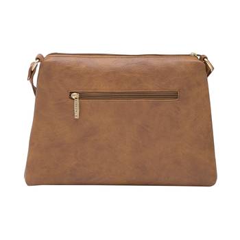 Esbeda Tan Color Stripe Pu Synthetic Material Slingbag For Women 9