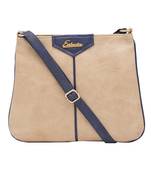 Esbeda Beige Color Solid Pu Synthetic Material Slingbag For Women
